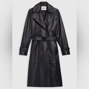 CLAUDIE PIERLOT Smooth Leather Trench Coat